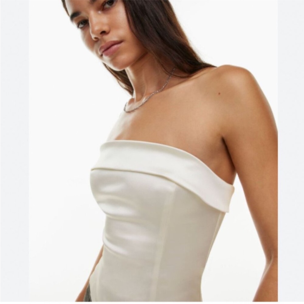 Artzia Sunday best Cream Strapless Dress